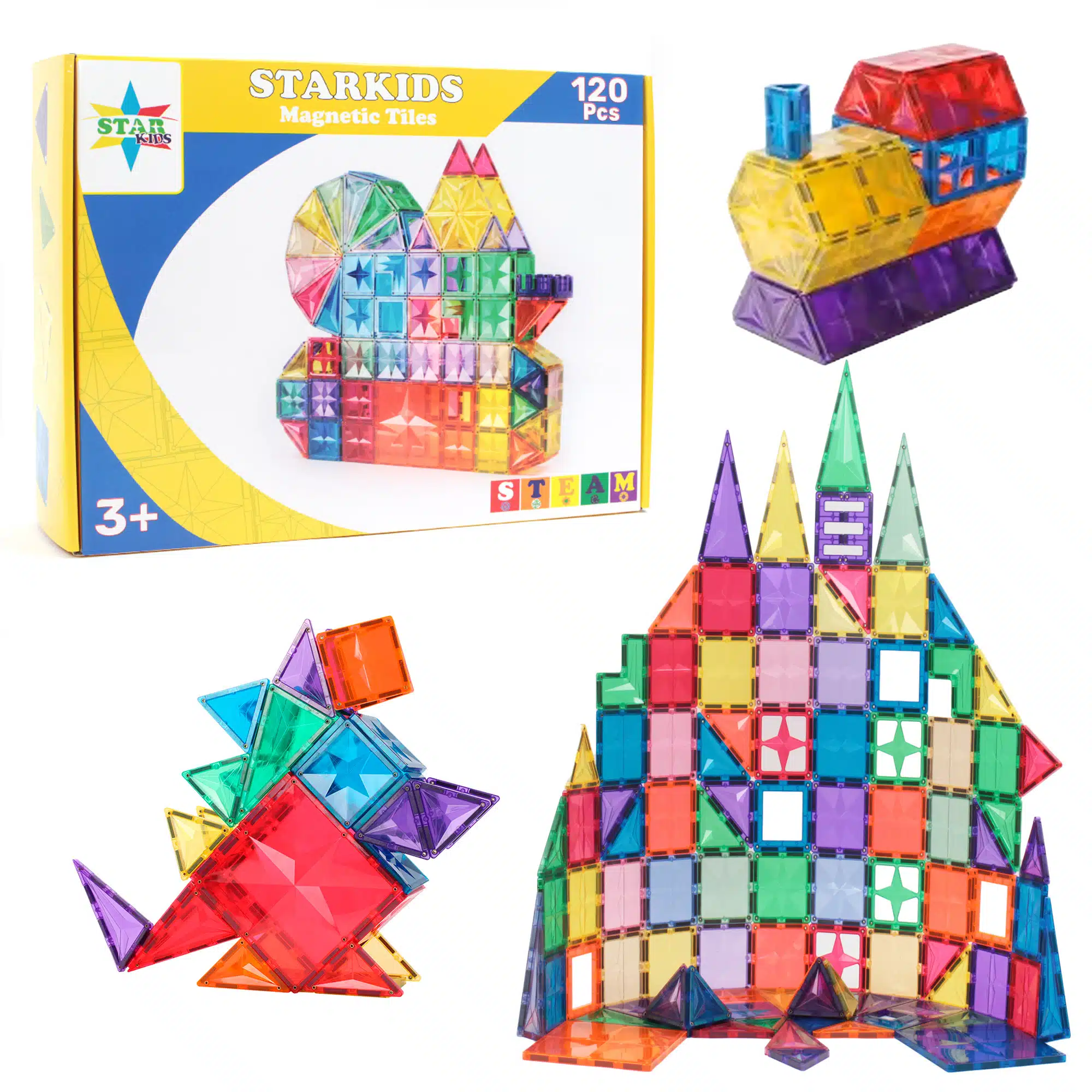 StarKids Star Magnetic Tiles 120pcs set